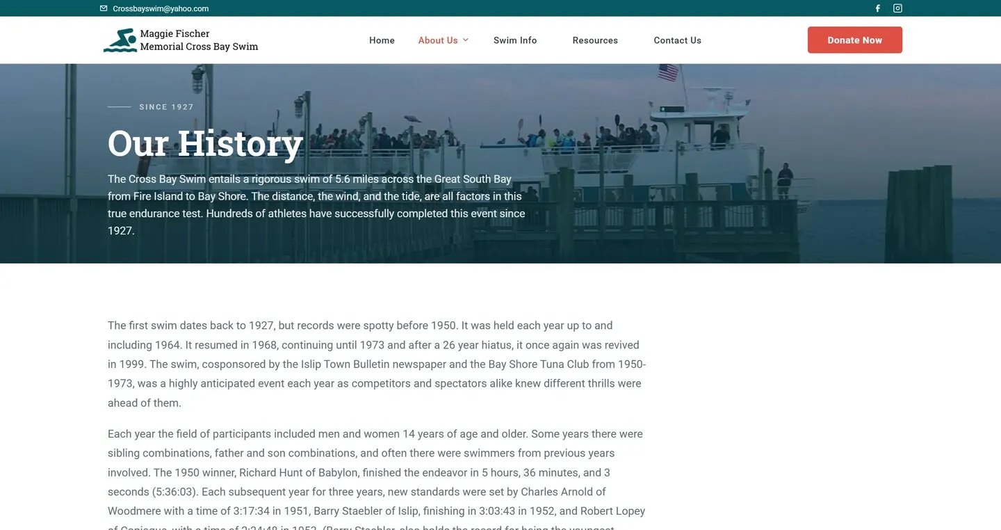 The full history of The Swim, 5.6 miles across the Great South Bay since 1927.